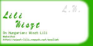 lili wiszt business card